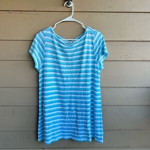 J Jill Blue Striped Women's Top